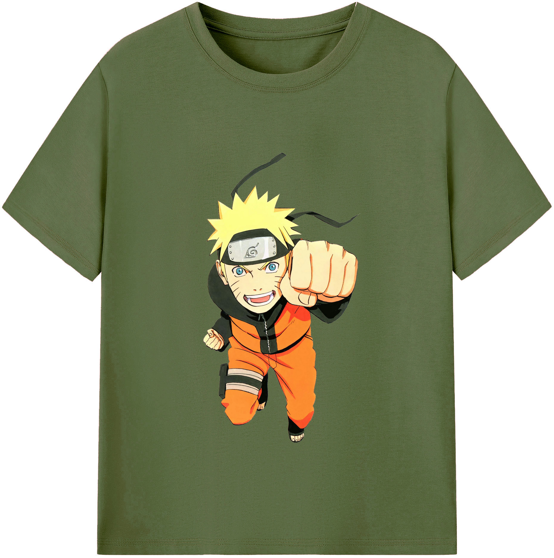 （画像用） NARUTO -ナルト- うずまき ナルト Uzumaki Naruto 綿100％半袖Tシャツ（フロントプリント）
